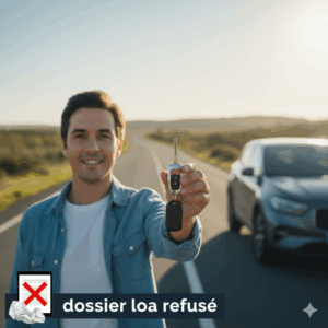 Dossier loa refusé : image de succès après un refus de financement pour un véhicule
